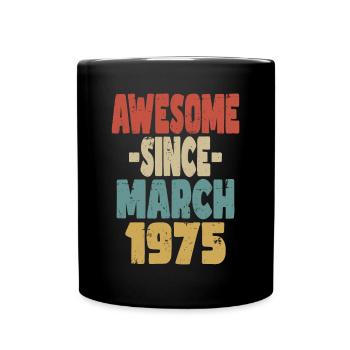 Awesome March 1975 - Full Colour Mug - black - Front