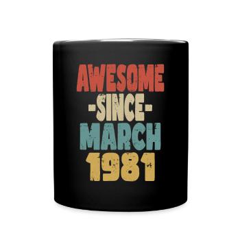 Génial mars 1981 - Mug uni - noir - Devant