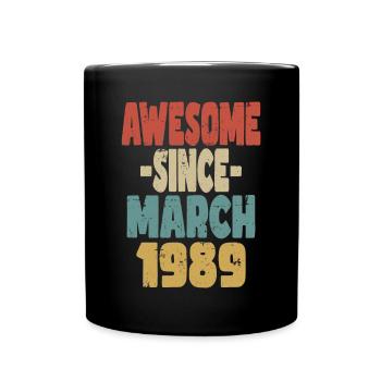 Awesome March 1989 - Full Colour Mug - black - Front