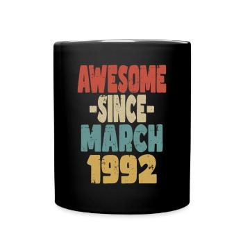 Fantastischer März 1992 - Tasse einfarbig - Schwarz - Vorne