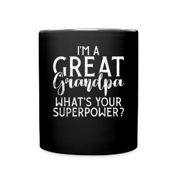 Cadeaux arrière-grand-père - Mug uni - noir - Devant