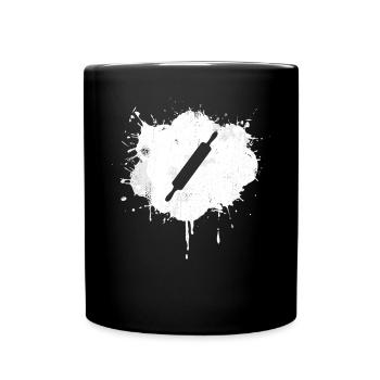 Dessin de rouleau à pâtisserie - Mug uni - noir - Devant