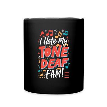 JE DÉTESTE MA FAMILLE SOURDE - Mug uni - noir - Devant