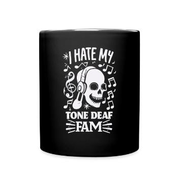 JE DÉTESTE MA FAMILLE SOURDE - Mug uni - noir - Devant