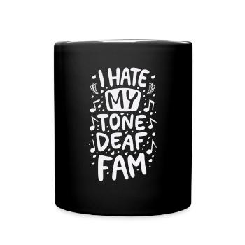 JE DÉTESTE MA FAMILLE SOURDE - Mug uni - noir - Devant