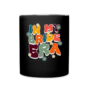 Groovy Bridal Wedding Party Bridal Flower Flowers - Full Colour Mug - black - Front