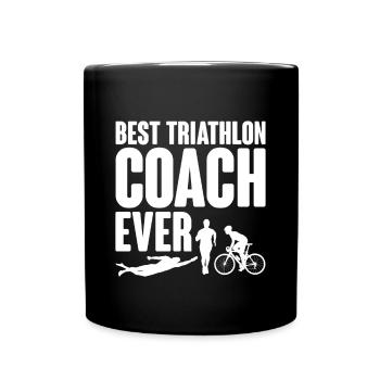 Best Triathlon Coach Ever 2 - Tasse einfarbig - Schwarz - Vorne