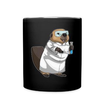 Beaver Chemistry Teacher School - Full Colour Mug - black - Front