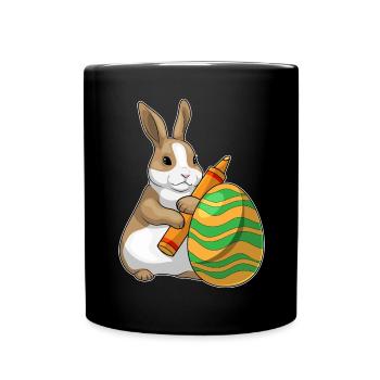 Coloriage de Pâques de Bunny - Mug uni - noir - Devant