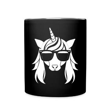 Einhörner Anime Einhorn Manga Märchen Sonnenbrille - Tasse einfarbig - Schwarz - Vorne