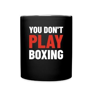 Boxkämpfer, Boxsport, Boxen Geschenkidee - Tasse einfarbig - Schwarz - Vorne