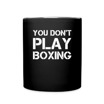 Boxkämpfer, Boxsport, Boxen Geschenkidee - Tasse einfarbig - Schwarz - Vorne