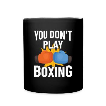 Boxkämpfer, Boxsport, Boxen Geschenkidee - Tasse einfarbig - Schwarz - Vorne