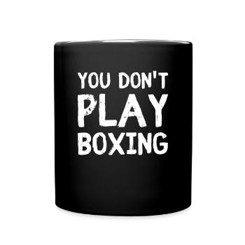 Boxkämpfer, Boxsport, Boxen Geschenkidee - Tasse einfarbig - Schwarz - Vorne