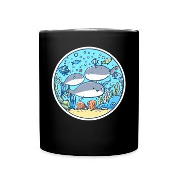 Sacabambaspis Fisch Meme Meer schwimmen - Tasse einfarbig - Schwarz - Vorne