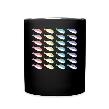 Sacabambaspis Fish Meme LGBTQ Pride - Full Colour Mug - black - Front