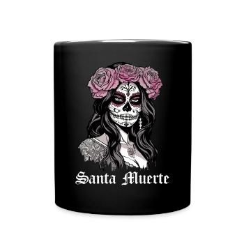 Santisima Muerte Dia De Los Muertos Mexican - Full Colour Mug - black - Front