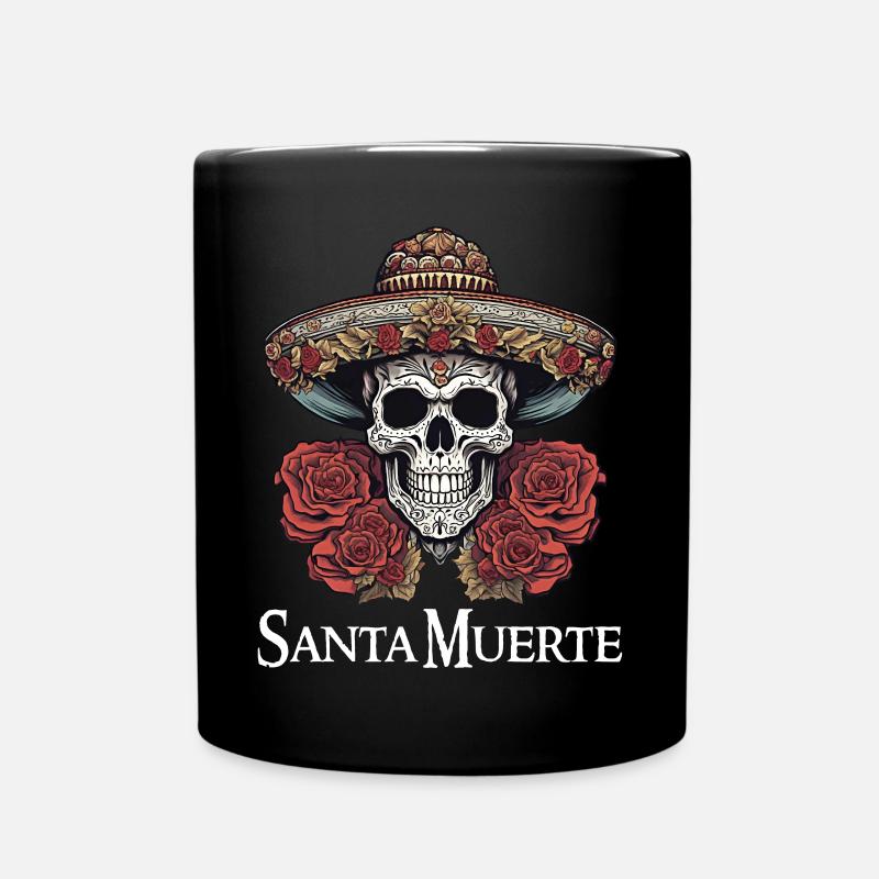 Santisima Muerte Dia De Los Muertos Mexikanisch - Tasse einfarbig - Schwarz