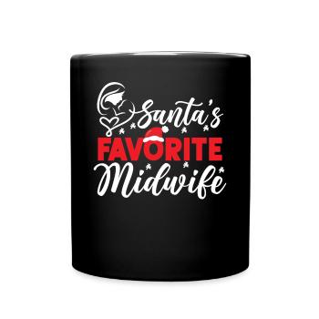 Nurse Midwife Birth Worker - Full Colour Mug - black - Front