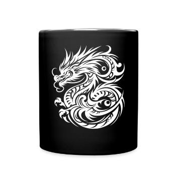 Dragon Tribal Tattoo Künstlerische Design-Inspiration - Tasse einfarbig - Schwarz - Vorne
