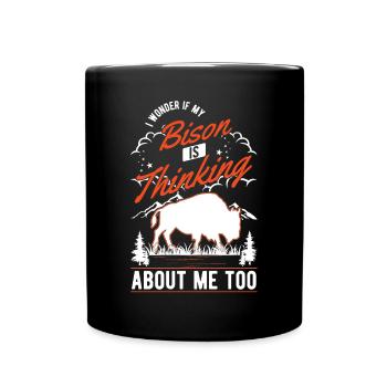 Buffalo cadeau Bison Buffallo buffle d’eau - Mug uni - noir - Devant