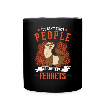 Ferret Lover Ferret Gift - Full Colour Mug - black - Front