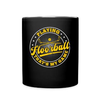 Jouer au floorball C’est mon jeu - Jeu de floorball - Mug uni - noir - Devant