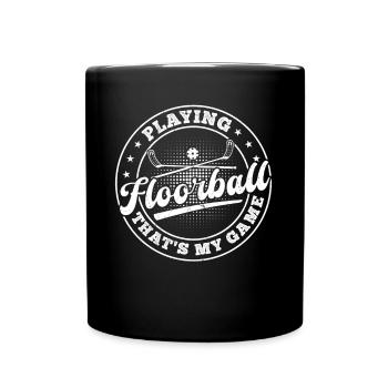 Jouer au floorball, c’est mon jeu - Jouer au floorba - Mug uni - noir - Devant