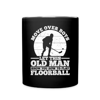 Unihockey - This Old Man Show You How To Play Floo - Tasse einfarbig - Schwarz - Vorne