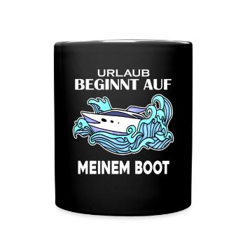 Boot - Tasse einfarbig - Schwarz - Vorne