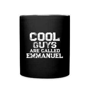 Cool guys are called Emmanuel - Full Colour Mug - black - Front