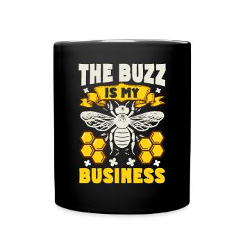 Honigbienenwebeke Hive Imkere Wabe - Tasse einfarbig - Schwarz - Vorne