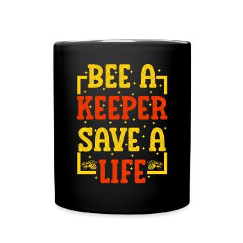 Abeille miel Webeke ruche apiculteur nid d’abeille - Mug uni - noir - Devant