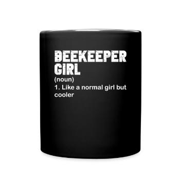 Abeille miel Webeke ruche apiculteur nid d’abeille - Mug uni - noir - Devant