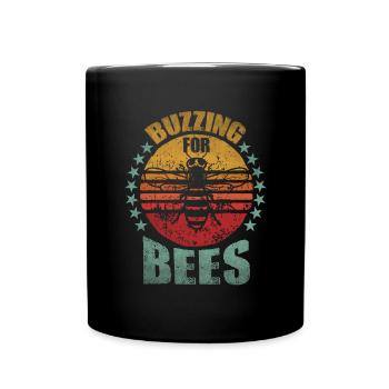 Honey Bee Webeke Hive Beekeeper Honeycomb - Full Colour Mug - black - Front