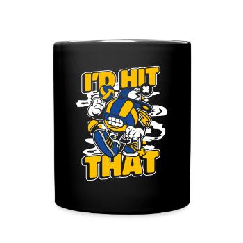 I'd Hit That Volleyball Player Volleyball Freak - Full Colour Mug - black - Front