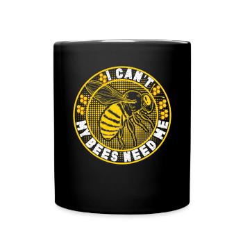 Abeille miel Webeke ruche apiculteur nid d’abeille - Mug uni - noir - Devant