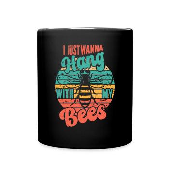 Abeille miel Webeke ruche apiculteur nid d’abeille - Mug uni - noir - Devant