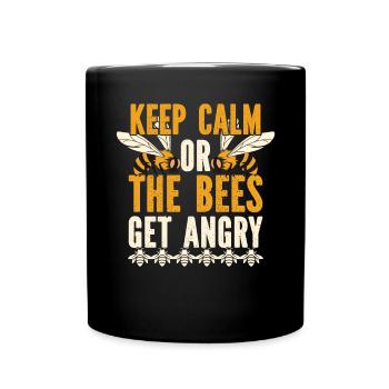 Abeille miel Webeke ruche apiculteur nid d’abeille - Mug uni - noir - Devant