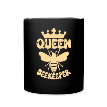 Abeille miel Webeke ruche apiculteur nid d’abeille - Mug uni - noir - Devant