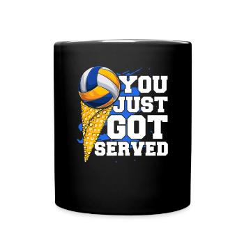 Vous venez d’être servi Joueur de volley-ball Volley-ball - Mug uni - noir - Devant