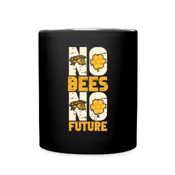 Honigbienenwebeke Hive Imkere Wabe - Tasse einfarbig - Schwarz - Vorne