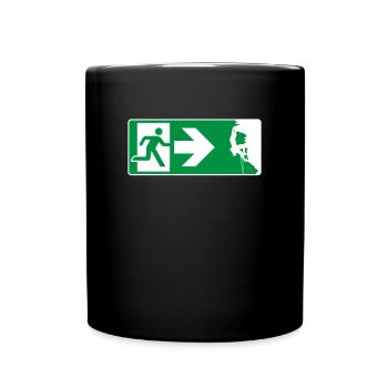 Emergency Exit Climbing Climber - Full Colour Mug - black - Front