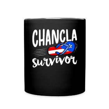 La Chancla Puerto Rican Flag Puerto Rico - Full Colour Mug - black - Front
