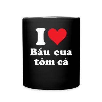 Vietnamesisches Spiel Lebensmittelwürfel - Tasse einfarbig - Schwarz - Vorne