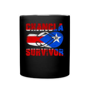 La Chancla Puerto Rican Flag Puerto Rico - Full Colour Mug - black - Front