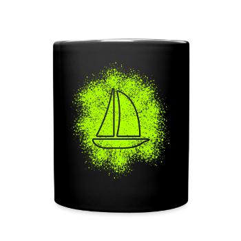 Sailing Yacht Sailboat Sailing Ship Sailing Crew Captain - Full Colour Mug - black - Front