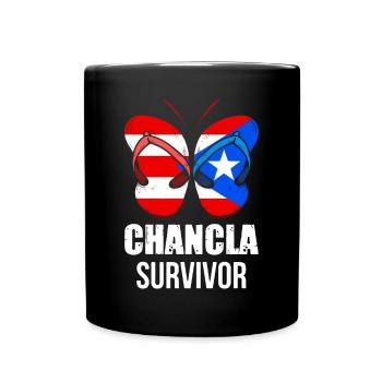 La Chancla Puerto Rican Flag Puerto Rico - Full Colour Mug - black - Front