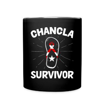 La Chancla Puerto Rican Flag Puerto Rico - Full Colour Mug - black - Front