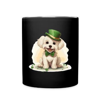 Chien maltais Fête de la Saint-Patrick Fête de la Saint-Patrick - Mug uni - noir - Devant